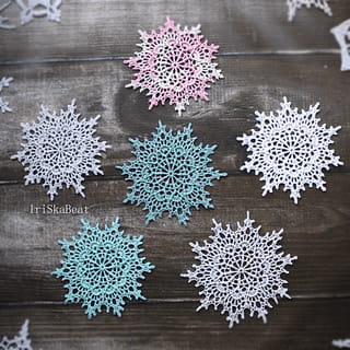 Colorful Snowflake Granny Square Pattern
