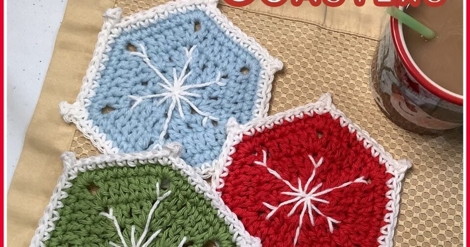 Hexagon Snowflake Granny Square Pattern