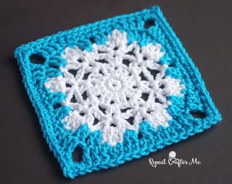 Mini Snowflake Granny Square Pattern